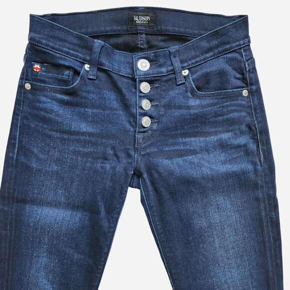 Hudson button-fly dark blue skinny jeans size 25 - Picture 2 of 8